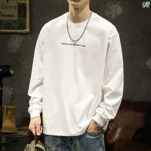 メンズ ファッショオン オシャレ カジュアル 男性 ホワイト 長袖 Tシャツ メンズ ボトム シャツ 秋 トップス 服 コットン 厚手 春 インナー スウェットシャツ メンズ ファッショオン オシャレ カジュアル 男性 ホワイト 長袖 Tシャツ メンズ ボトム シャツ 秋 トップス 服 コットン 厚手 春 インナー スウェットシャツ