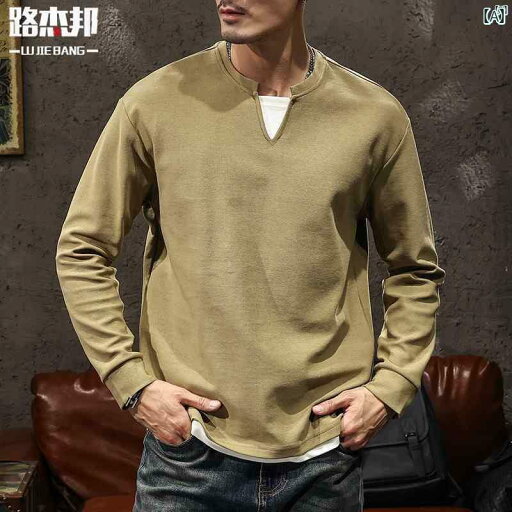 メンズ ファッショオン オシャレ カジュアル 男性 フェイク 2点 二重層 Vネック アメリカン シンプル 長袖 Tシャツ 男性用 春秋 インナー レイヤリング シャツ スウェットシャツ メンズ ファッショオン オシャレ カジュアル 男性 フェイク 2点 二重層 Vネック アメリカン シンプル 長袖 Tシャツ 男性用 春秋 インナー レイヤリング シャツ スウェットシャツ
