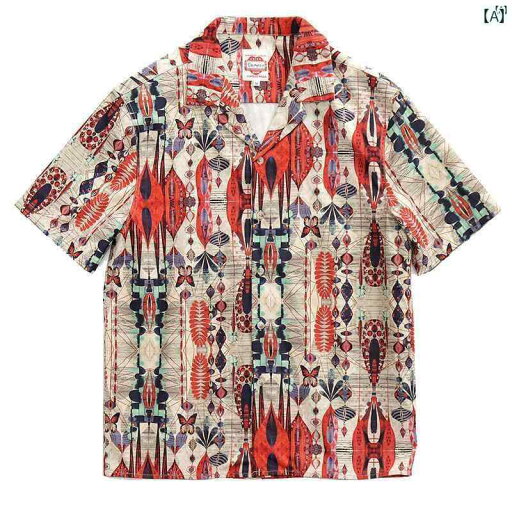 メンズ ファッション オシャレ カジュアル 男性 夏用 半袖 キューバ 襟 花柄 シャツ レトロ ハワイアン ビーチ プリント たり 快適 メンズ ファッション オシャレ カジュアル 男性 夏用 半袖 キューバ 襟 花柄 シャツ レトロ ハワイアン ビーチ プリント たり 快適