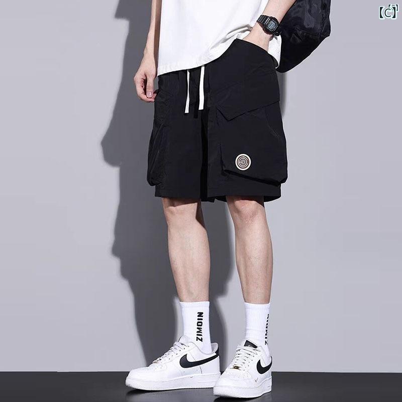 メンズ　ファッション　オシャレ　カジュアル　男性 アメリカ ファッション 男性用 夏 冷感 カーゴ ショーツ たり マルチ ポケット アウトドア マウンテン 五分丈 ミディアム パンツ