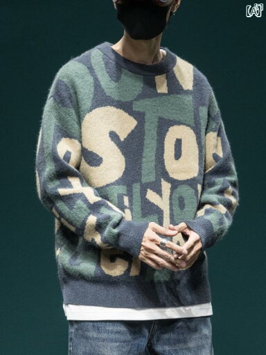 メンズ ファッション オシャレ カジュアル 男性 レトロ セーター 男性 春秋 アメリカ ラウンドネック ジャケット メンズ ファッション オシャレ カジュアル 男性 レトロ セーター 男性 春秋 アメリカ ラウンドネック ジャケット
