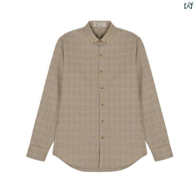 メンズ　ファッション　オシャレ　カジュアル　男性 春秋 小柄 チェック柄 シャツ レトロ 英国 ヤッピー 結婚式ノー アイロン スーツ ジャケット 男