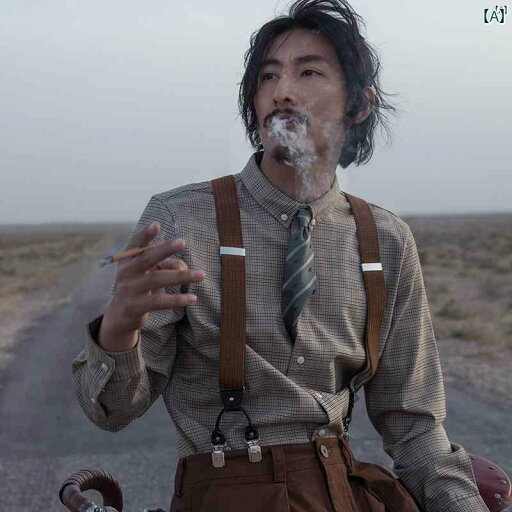 メンズ ファッション オシャレ カジュアル 男性 SOARIN 英国風 レトロ チェック柄 長袖 シャツ ヤッピー ビジネス スリムフィットノー アイロン スーツ メンズ ファッション オシャレ カジュアル 男性 SOARIN 英国風 レトロ チェック柄 長袖 シャツ ヤッピー ビジネス スリムフィットノー アイロン スーツ