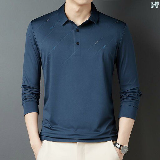 メンズ ファッション オシャレ カジュアル 男性 上品 春秋 カジュアル 男性 冷感 シームレス 長袖 Tシャツ パパ トップ ボトム ポロシャツ メンズ ファッション オシャレ カジュアル 男性 上品 春秋 カジュアル 男性 冷感 シームレス 長袖 Tシャツ パパ トップ ボトム ポロシャツ