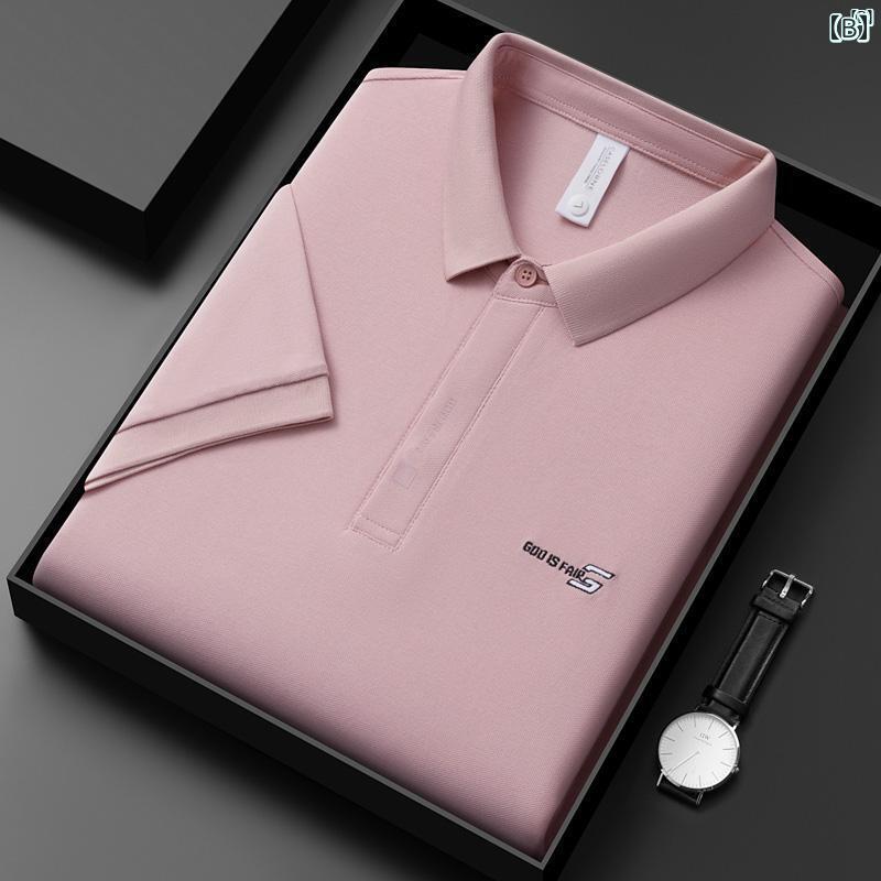 メンズ　ファッション　オシャレ　カジュアル　男性 上品 半袖 ポロシャツ 男性 夏 コットン t シャツ 韓国 スリム カジュアル トップ