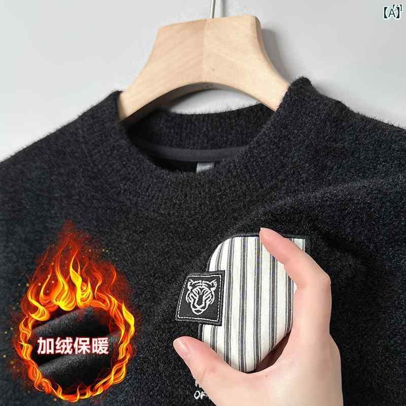 メンズ　ファッション　オシャレ　カジュアル　男性 上品 オール イン ワン ベルベット シェニールセー..