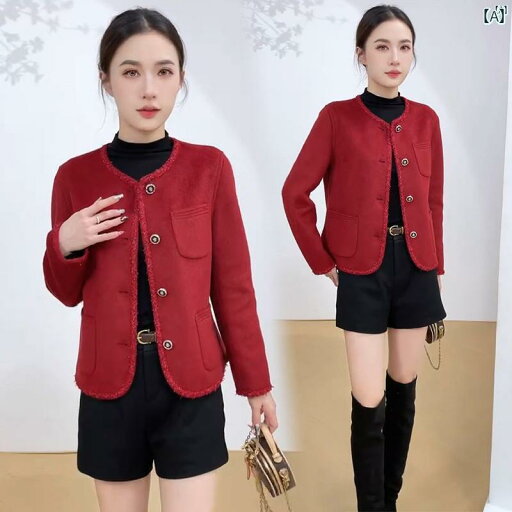 レディース レディース ファッション 上品 オシャレ 綺麗 ジャケット 秋冬 小型 摩耗 ママ ショート トップ レディース レディース ファッション 上品 オシャレ 綺麗 ジャケット 秋冬 小型 摩耗 ママ ショート トップ