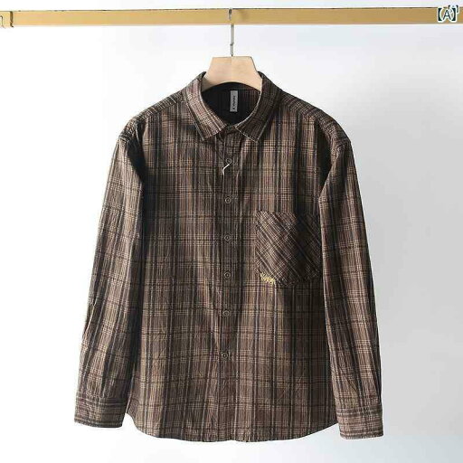 メンズ ファッション オシャレ カジュアル 男性 アメリカン レトロ チェック柄 シャツ 春秋 シンプル 長袖 ジャケット メンズ ファッション オシャレ カジュアル 男性 アメリカン レトロ チェック柄 シャツ 春秋 シンプル 長袖 ジャケット