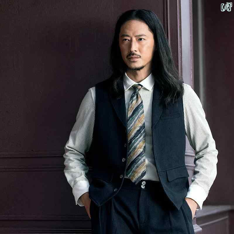 メンズ　ファッション　オシャレ　カジュアル　男性 SOARIN 英国風 レトロ ウール スーツ ベスト 秋冬 ビジネス スリム