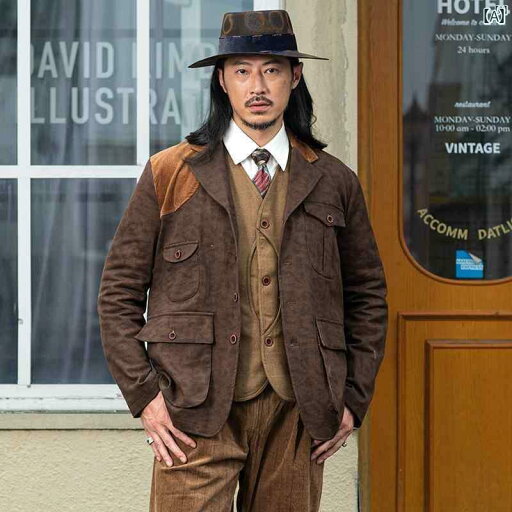 メンズ ファッション オシャレ カジュアル 男性 SOARIN アメリカン レトロ レザージャケット アミ カーキ パッチワーク ワッペン マルチ ポケット ハンティング スーツ ジャケット メンズ ファッション オシャレ カジュアル 男性 SOARIN アメリカン レトロ レザージャケット アミ カーキ パッチワーク ワッペン マルチ ポケット ハンティング スーツ ジャケット