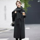 レディース レディース ファッション 上品 オシャレ 綺麗 イタリア フランス コート 秋冬 ホット 小柄 香り ハイエンド ウール