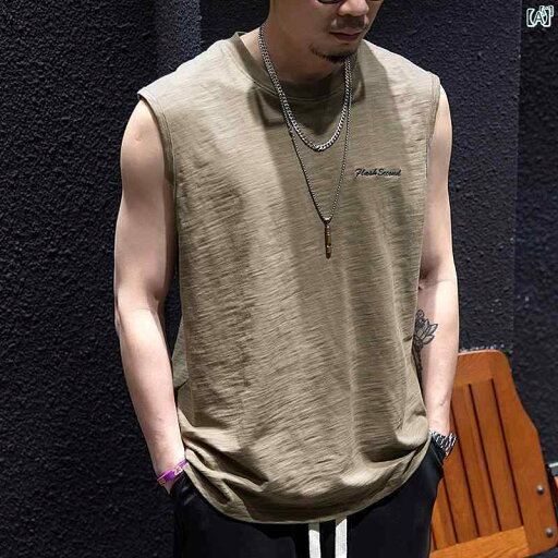メンズ ファッション オシャレ カジュアル 男性 夏用 ノースリーブ Tシャツ ベスト たり 大きいサイズ スポーツフィットネス 快適 半袖 メンズ ファッション オシャレ カジュアル 男性 夏用 ノースリーブ Tシャツ ベスト たり 大きいサイズ スポーツフィットネス 快適 半袖