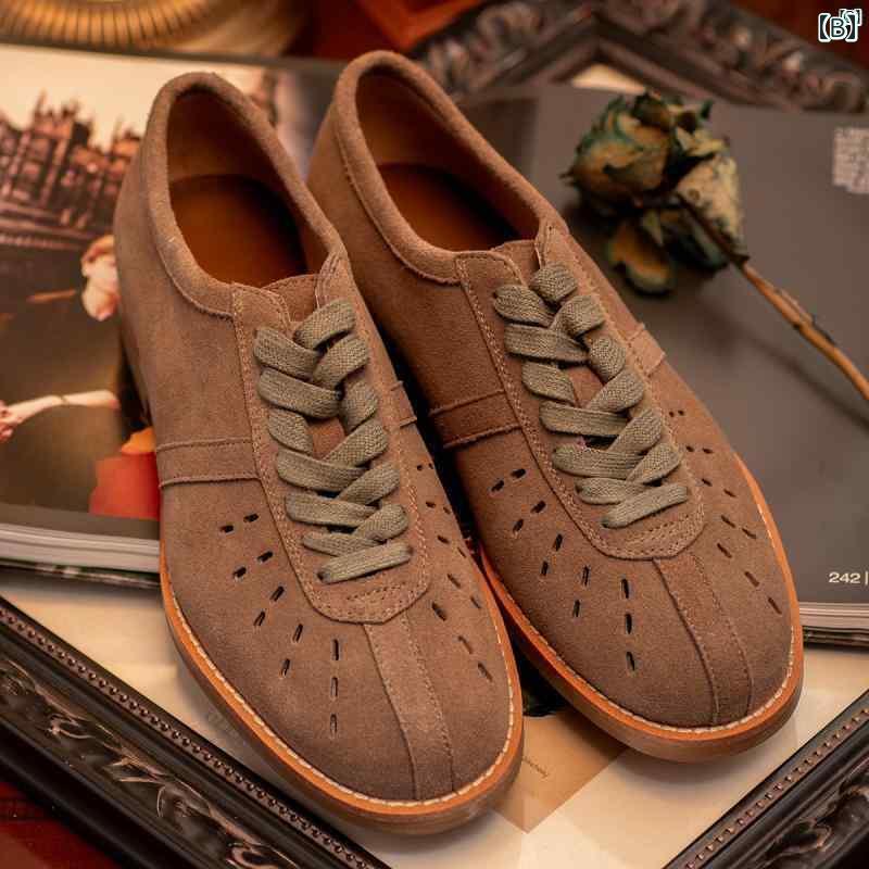 メンズ　ファッション　オシャレ　カジュアル　男性 ソア リン 英国風 レトロ ボウリング シューズ ビジネス スエード 道徳 トレーニング 革 スポーツ レジャー