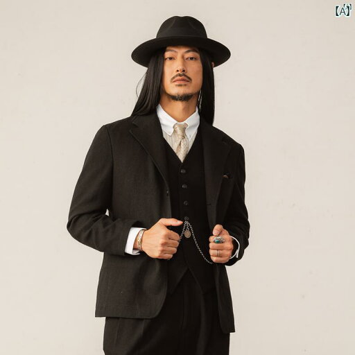 メンズ ファッション オシャレ カジュアル 男性 ソア リン 英国 レトロ ブラック スーツ ジャケット 冬 ウール ビジネス フォーマル 結婚式 メンズ ファッション オシャレ カジュアル 男性 ソア リン 英国 レトロ ブラック スーツ ジャケット 冬 ウール ビジネス フォーマル 結婚式