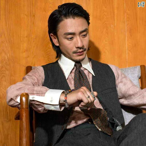 メンズ ファッション オシャレ カジュアル 男性 SOARIN 英国風 レトロ ストライプスーツ ベスト 継ぎ接ぎ ビジネス スリム スーツ メンズ ファッション オシャレ カジュアル 男性 SOARIN 英国風 レトロ ストライプスーツ ベスト 継ぎ接ぎ ビジネス スリム スーツ