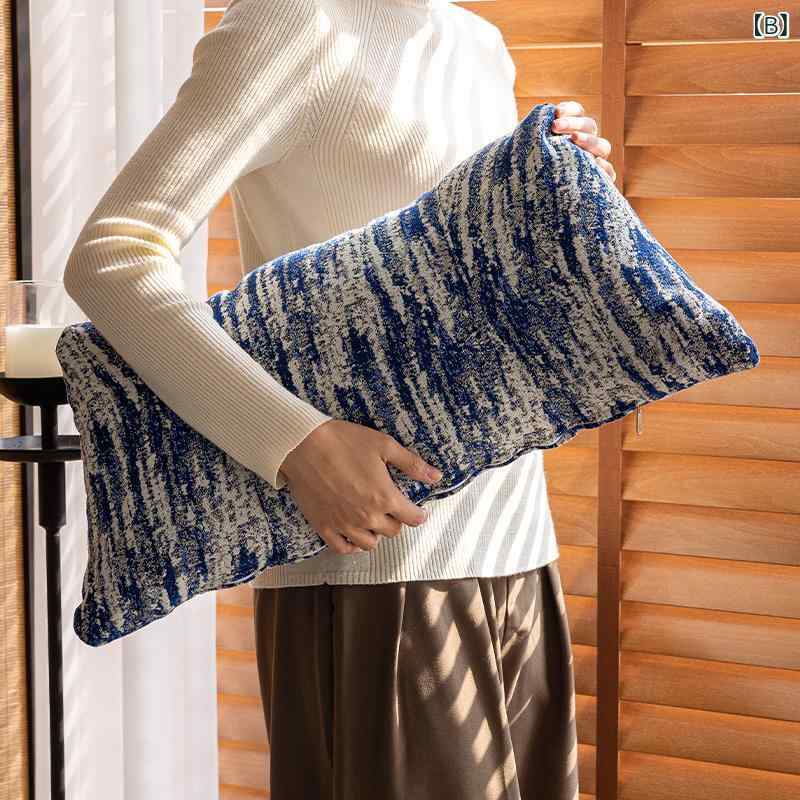 腰枕 抱き枕 クッション レトロ 花柄 長方形 腰サポート 背もたれ ベッドヘッド ソファ用 PP綿 填充 柔らか スタイリッシュ インテリア リラックス [2]