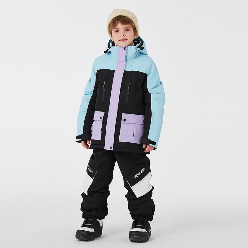キッズ スノーウェア セット 男の子 女の子 冬用 雪上スポーツ 防水 保温 厚手 通気性 耐久 防風 スノーボード スキー 対応 多色展開