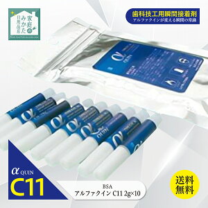 BSA αクイン アルファクイン C11 強力瞬間接着剤 2gチューブ×10本入 歯医者 接着剤 瞬間接着剤 歯科技工 仮着 義歯 修後 差し歯 クラウン仮着 デンタル デンタルケア人気 おすすめ