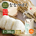 【新米予約】9月下旬頃発送開始!令和7年度米 新米 北海道 東旭川産 ななつぼし 1kg(精米) 5kg(精米) 10kg(精米9kg) 20kg(精米18kg...