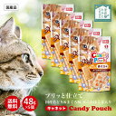 キャネット キャットフード 猫用おやつ キャンディーパウチ プリッと仕立て/ジューシー仕立て 各味 48g×5個 まとめ買い ペットライン 猫 愛猫 手軽 国産...
