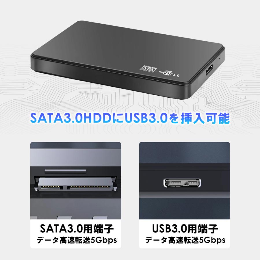 ポータブル外付けハードドライブ 【1TB/2TB/4TB】外付けHDD ハードディスク 6.35 cm 超薄型 USB 3.0対応、高速データ転送 静音＆耐衝撃 故障予測＆信号モニタリング PC/4Kバックアップストレージ オフィス＆学生向けポータブル 接続するだけすぐ使える - Image 3