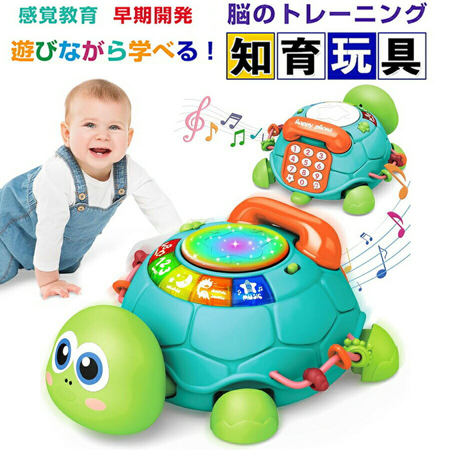 多機能 ハイハイカメ 赤ちゃん おもちゃ 知育玩具 モンテッソーリ おもちゃ 早期開発 指先訓練 音の出るおもちゃ 音楽おもちゃ 電話 数字 ABC学習 子供モンテッソーリ教具 聴覚発達 色認知 動物認知 女の子男の子0歳1歳児2歳 お誕生日プレゼント 人気ギフト 贈り物