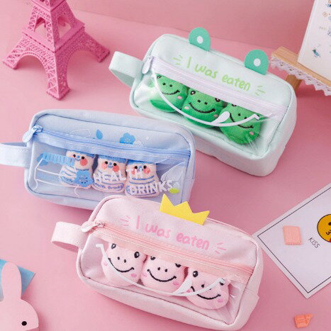 ペンケース 筆箱 かわいい ふで箱 文房具 筆記用具 大容量 コスメポーチ 文具 小物...
