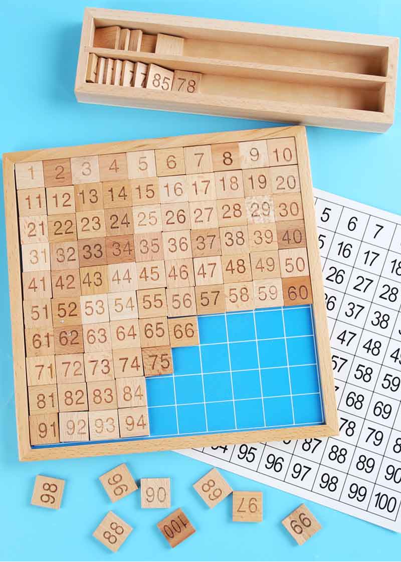 Simply.Rのパズル 数字 100ピース 知育 子供 数字 さんすう 教育 知育パズル かず すうじ 数 数える パズル お勉強 1から100 6歳 5歳 4歳 知育 誕生日 プレゼント 学習パズル 入学前 幼稚園 保育園 ジグソーパズル 紙製 パズル 1-100 パズル 100PCS｜アングル2