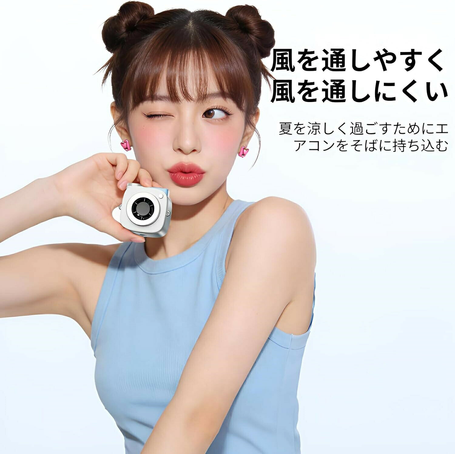 【P5+100円OFF】携帯扇風機 腰掛け/首掛け/ベビーカー多用途 2000mAh高速充電 6段階調節 超軽量 熱中予防 オフィス/アウトドア兼用 8時間長時間稼働 オレンジ色 - 2