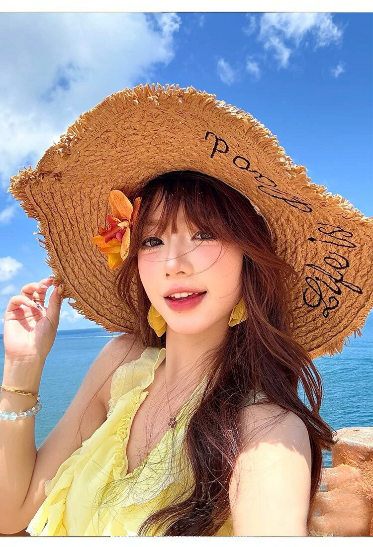 【P5+100円OFF】帽子夏 レディース帽子 夏帽子 レディース麦わらハット夏 バケットハット 日焼け防止ハット レディース麦わら帽子 ベレー帽 レディースリゾート帽子春夏 レディースキャップ 夏帽子 大人帽子 おしゃれ帽子夏 可愛い UV 対策 つば 2233ran-10018614 Simply.R サンプル画像3