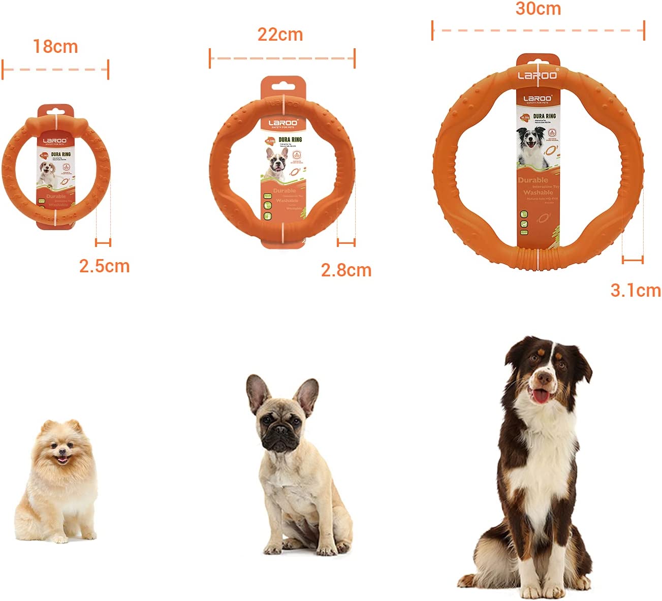 フリスビー 18 cm ストレス解消 小型 犬用 噛 おもちゃ 耐久性 ラウンド （中小犬...