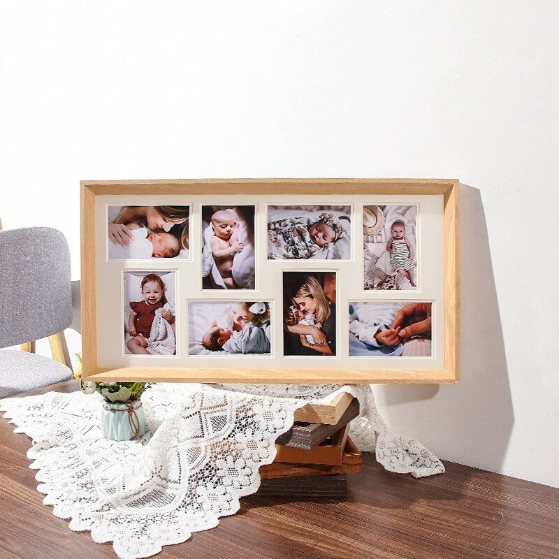 Photo Frame - フォトフレーム 壁掛け 写真立て フレーム アートフレーム 保存用 壁掛け 直置き 写真立て かわいい 写真たて シンプル スタンド 木目 北欧 プレゼント 誕生日 両親贈呈 結婚祝い 出産祝い 還暦祝い 長寿祝い 名入れ ギフト 贈物 卒団