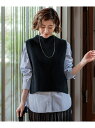 【SALE/50%OFF】【洗える】コットンリリー ニットベスト 23区 L ニジュウサンク トップス ニット グレー ブラック ブルー ブラウン【RBA_E】...