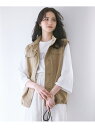 【SALE/20%OFF】【SLOW/一部店舗限定】ミリタリー ベスト 23区 L ニジュウサンク トップス ベスト・ジレ グレー ベージュ【RBA_E】【送料...