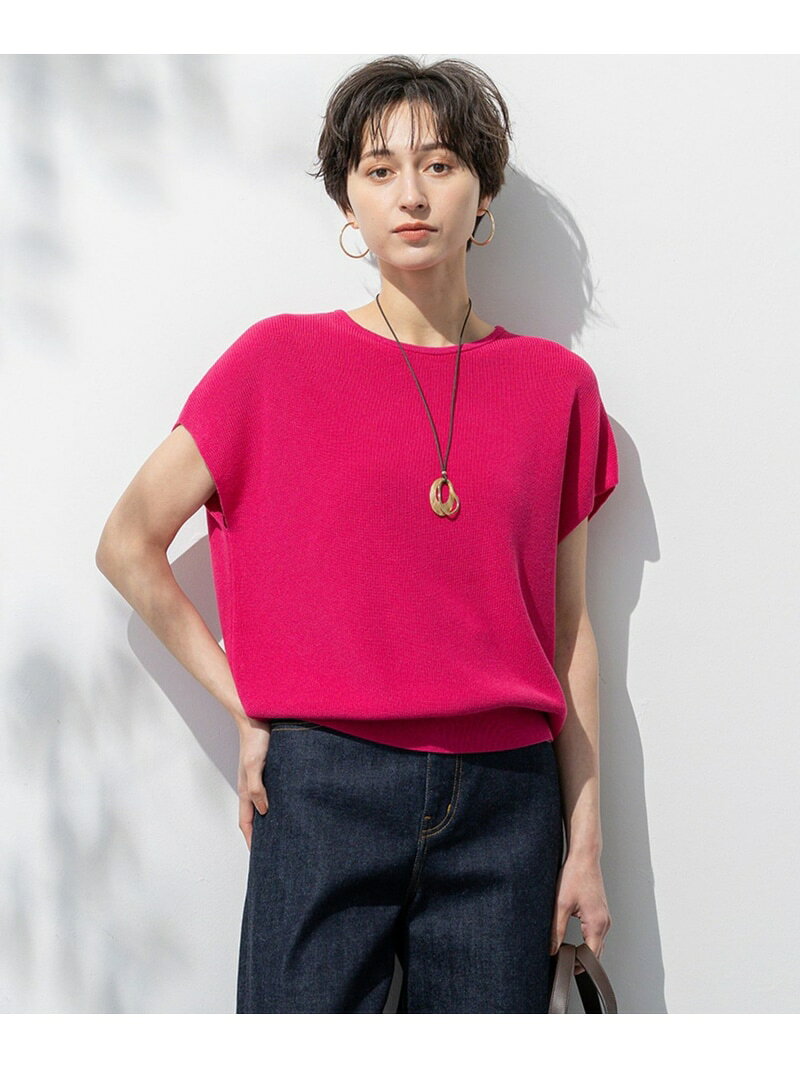 【SALE／20%OFF】【洗える】コットンアセテート オーバーサイズ ニット 23区 L ニジュウサンク トップス ニット パープル【RBA_E】【送料無料】[Rakuten Fashion] 23ku-10011132 23区 楽天市場店 サンプル画像2