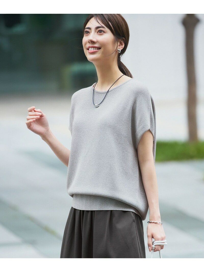 【SALE／20%OFF】【洗える】コットンアセテート オーバーサイズ ニット 23区 S ニジュウサンク トップス ニット パープル【RBA_E】【送料無料】[Rakuten Fashion]のサムネイル