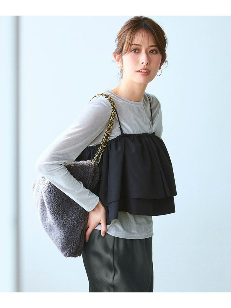 【洗える】マルチタフタ ビスチェ 23区 ニジュウサンク トップス カットソー・Tシャツ ブラック【送料無料】[Rakuten Fashion]のサムネイル