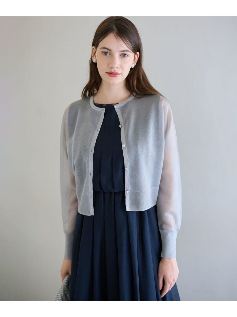 【APPLAUDIR】グロッシードルマン カーディガン 23区 L ニジュウサンク トップス カーディガン ブラック ゴールド シルバー【送料無料】[Rakuten Fashion]