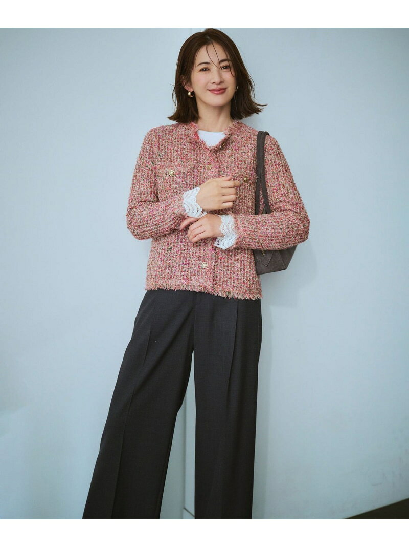 TWマットクロス ワイドパンツ 23区 L ニジュウサンク パンツ その他のパンツ グレー ブラウン【送料無料】[Rakuten Fashion] 23ku-10013789 23区 楽天市場店 サンプル画像3