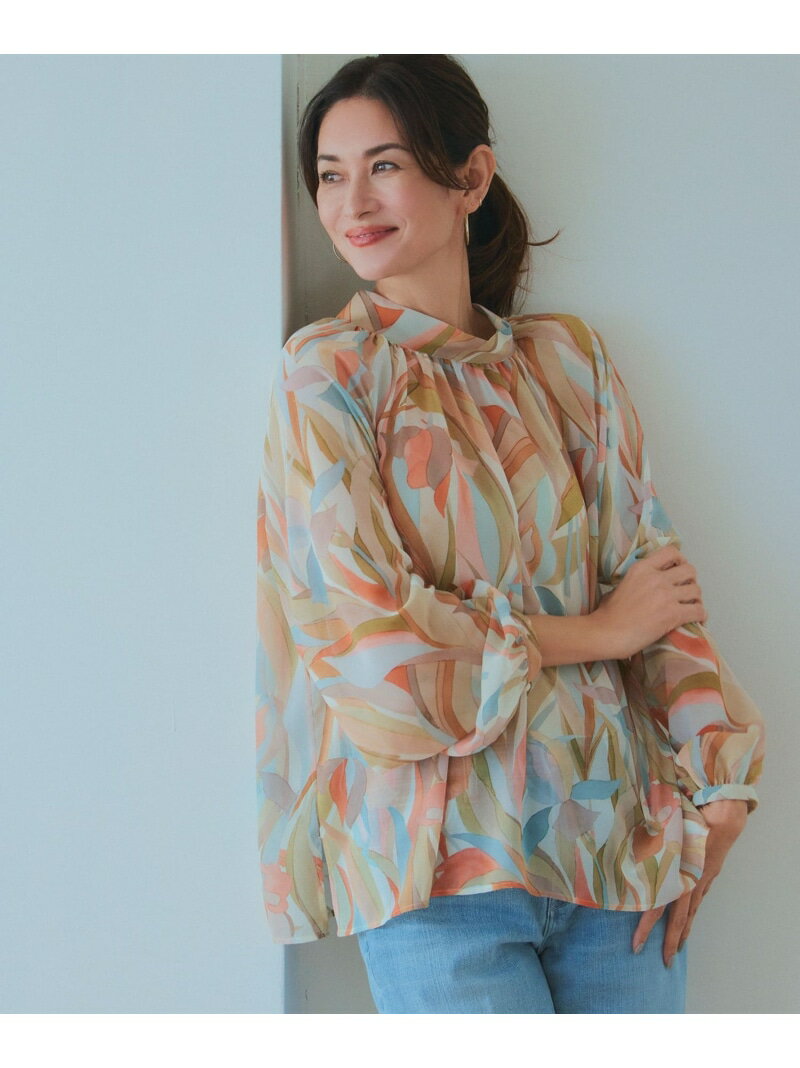 【SALE／30%OFF】【洗える】Ratti ペインティングプリント ブラウス 23区 ニジュウサンク トップス シャツ・ブラウス【RBA_E】【送料無料】[Rakuten Fashion]のサムネイル