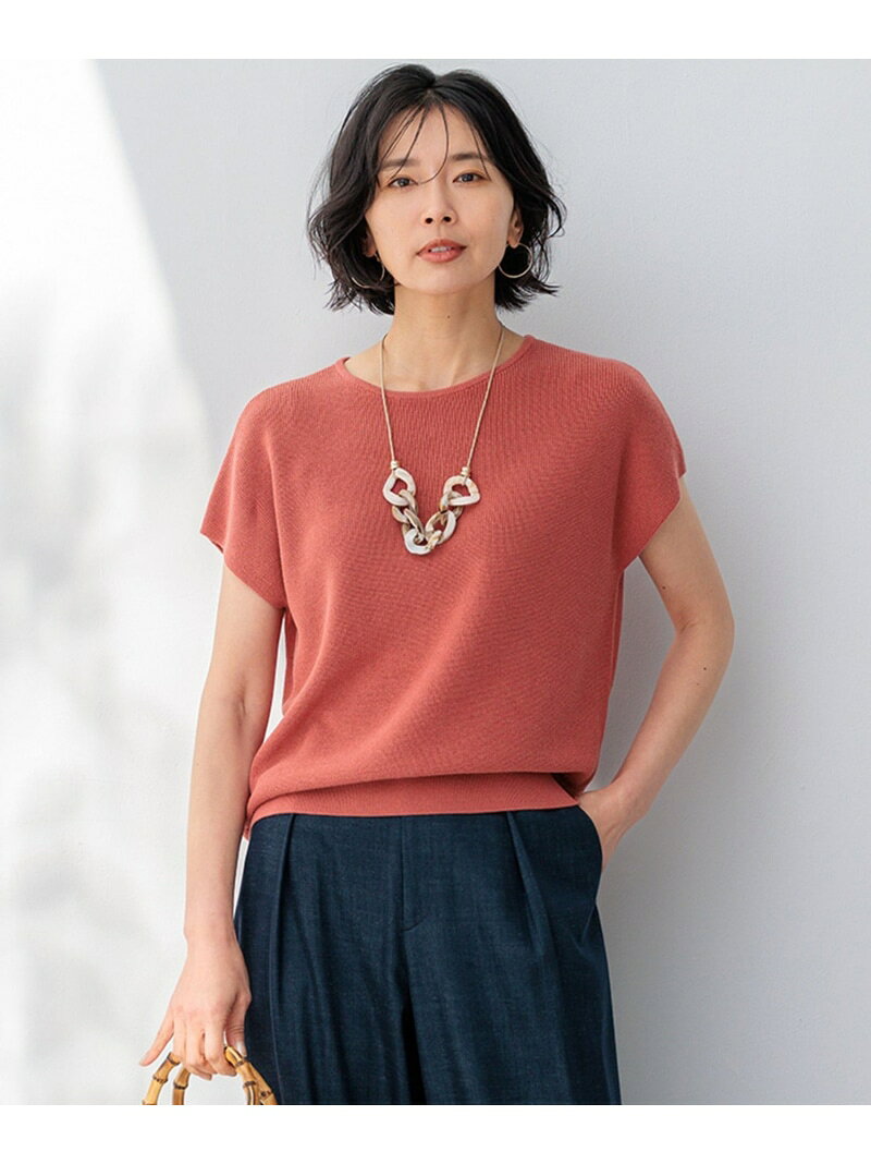【SALE／30%OFF】【洗える】コットンアセテート バックボタン ニット 23区 S ニジュウサンク トップス ニット ベージュ グリーン ネイビー ブラック【RBA_E】【送料無料】[Rakuten Fashion] 23ku-10009323 23区 楽天市場店 サンプル画像2