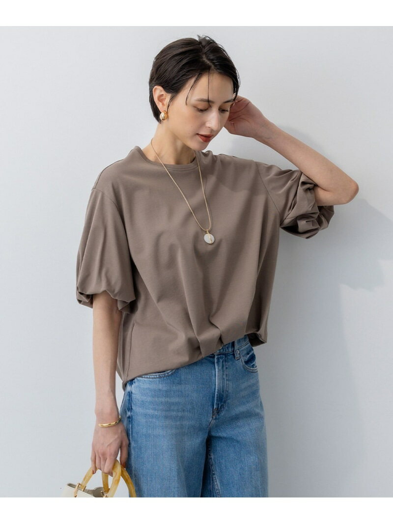 【WEB&一部店舗限定/接触冷感】ツイストコットンプレーティング バルーンスリーブ カットソー 23