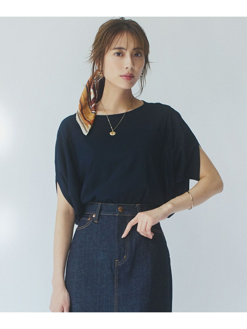 【SALE／40%OFF】【洗える】シアーTEE 23区 L ニジュウサンク トップス カットソー・Tシャツ パープル ベージュ グリーン ネイビー【RBA_E】【送料無料】[Rakuten Fashion]のサムネイル