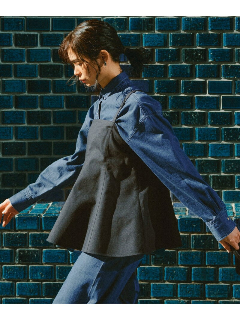 【SALE／50%OFF】【洗える】スラブツイードストレッチ キャミソール ブラウス 23区 S ニジュウサンク トップス シャツ・ブラウス グレー ネイビー【RBA_E】【送料無料】[Rakuten Fashion]のサムネイル