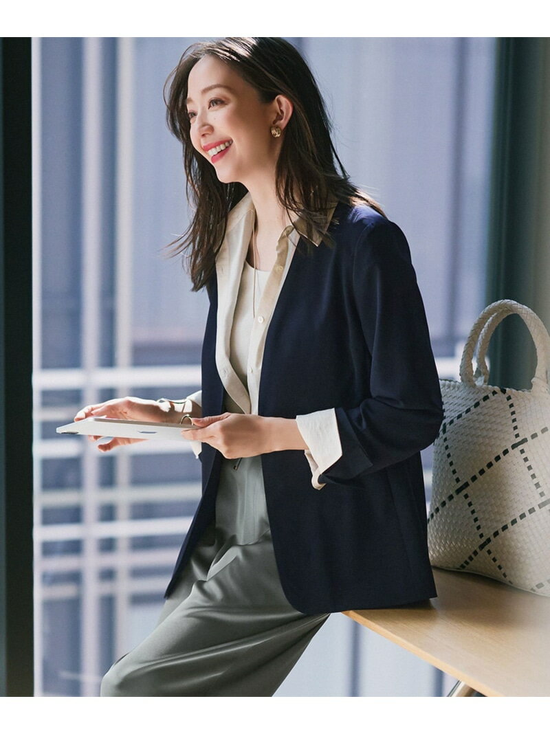 樂天商城 - 【SALE／30%OFF】【セットアップ対応/洗える】2WAYストレッチツイル ジャケット 23区 ニジュウサンク ジャケット・アウター ノーカラージャケット ブラック ネイビー ベージュ【RBA_E】【送料無料】[Rakuten Fashion]