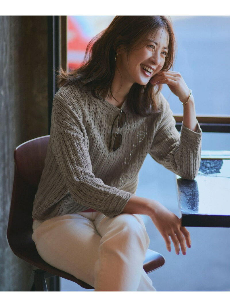樂天商城 - 【SALE／40%OFF】【洗える】コットンギマ ストライプ ニット 23区 ニジュウサンク トップス ニット ブラウン レッド ブラック ホワイト【RBA_E】【送料無料】[Rakuten Fashion]