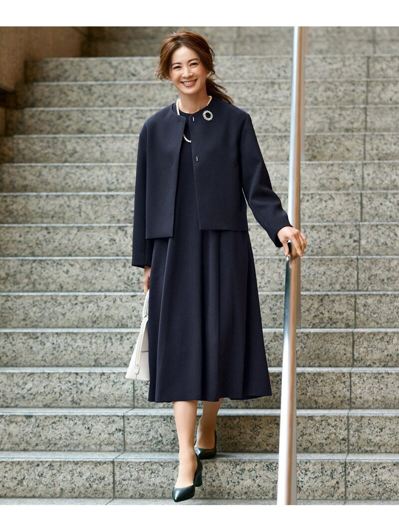 【SALE／40%OFF】【VERYコラボ】ストレッチトリプルクロス ノーカラージャケット 23区 ニジュウサンク ジャケット・アウター ノーカラージャケット ベージュ ネイビー【RBA_E】【送料無料】[Rakuten Fashion] 23ku-10010719 23区 楽天市場店 サンプル画像3