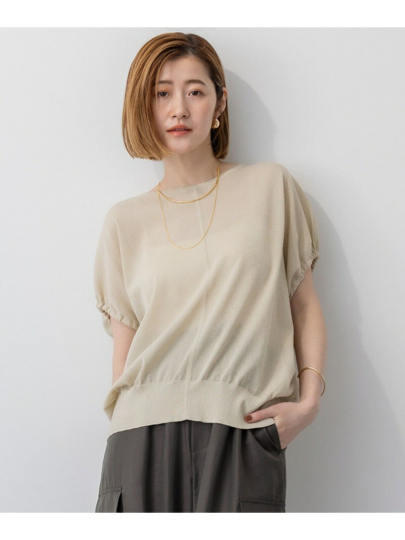 樂天商城 - 【SALE／40%OFF】【洗える】クリスピーシアールレックス ギャザースリーブ ラメ ニット 23区 L ニジュウサンク トップス ニット シルバー ゴールド【RBA_E】【送料無料】[Rakuten Fashion]
