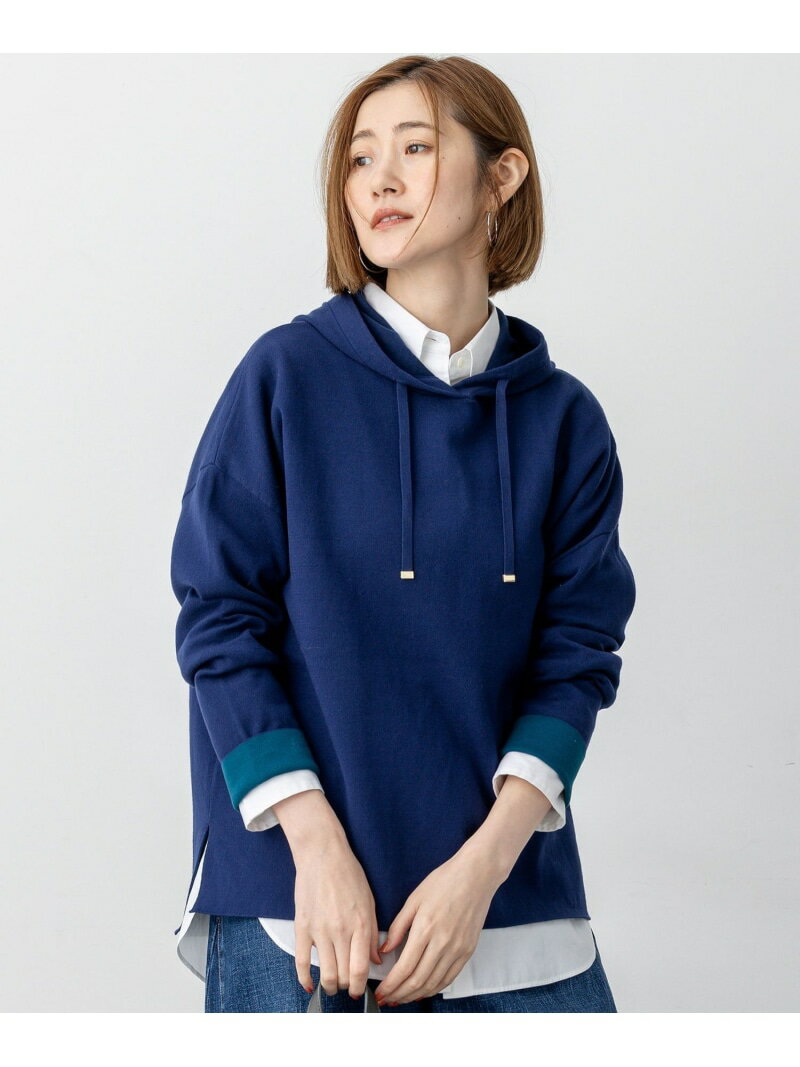 ダブルフェイスニットパーカー23区...