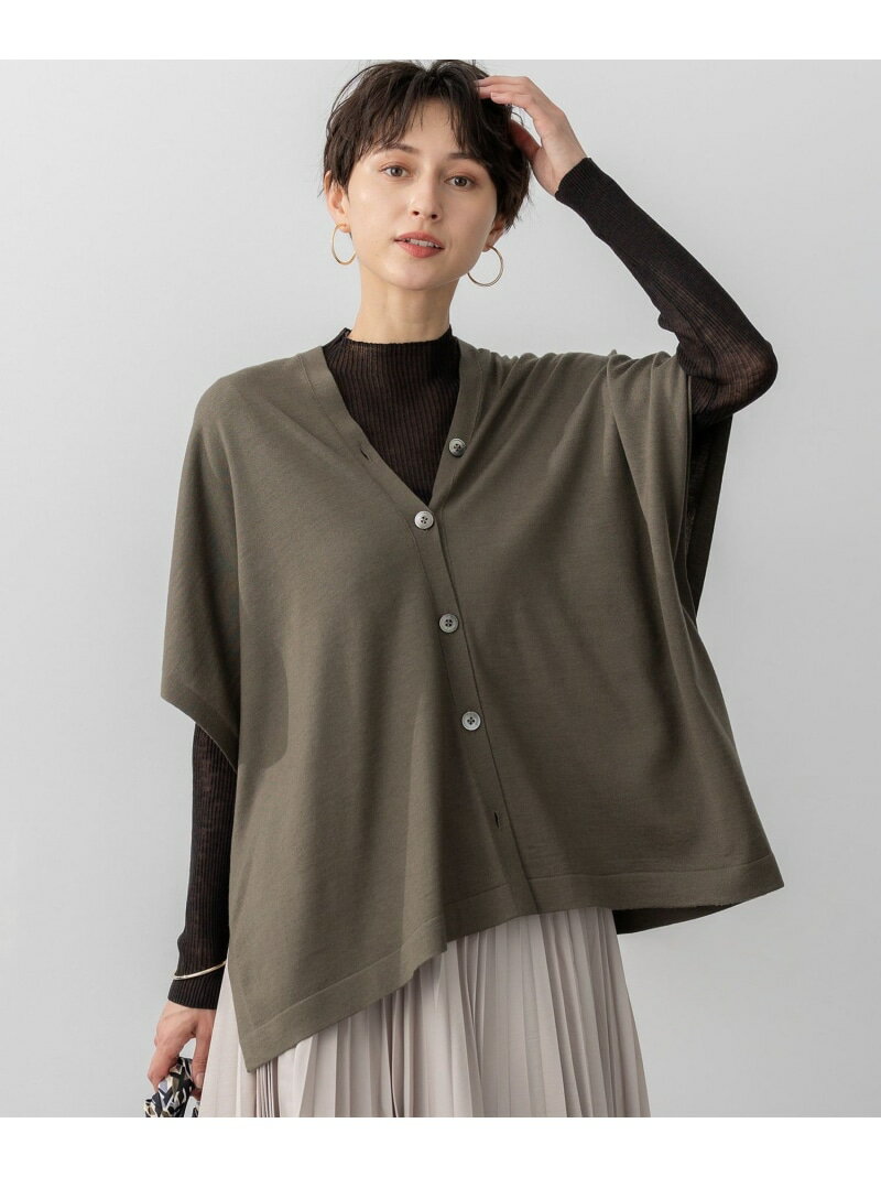 【洗える】コンパクトウール マルチウェイ ニットポンチョ 23区 S ニジュウサンク トップス ニット ブラック ブルー カーキグリーン【送料無料】[Rakuten Fashion]
